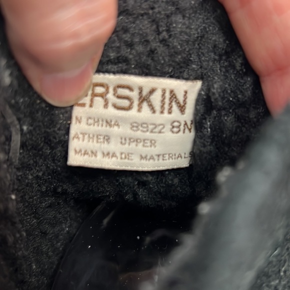 Deerskin black suede cold weather boots with zipper access size 8N - Picture 5 of 8